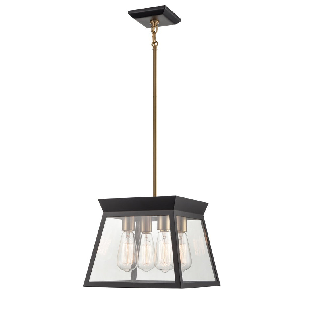 Artcraft Canada - AC11851BK - Four Light Chandelier - Lucian - Black and Brushed Brass