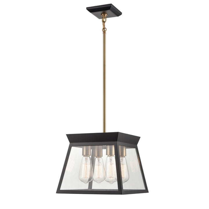 Artcraft Canada - AC11851BK - Four Light Chandelier - Lucian - Black and Brushed Brass