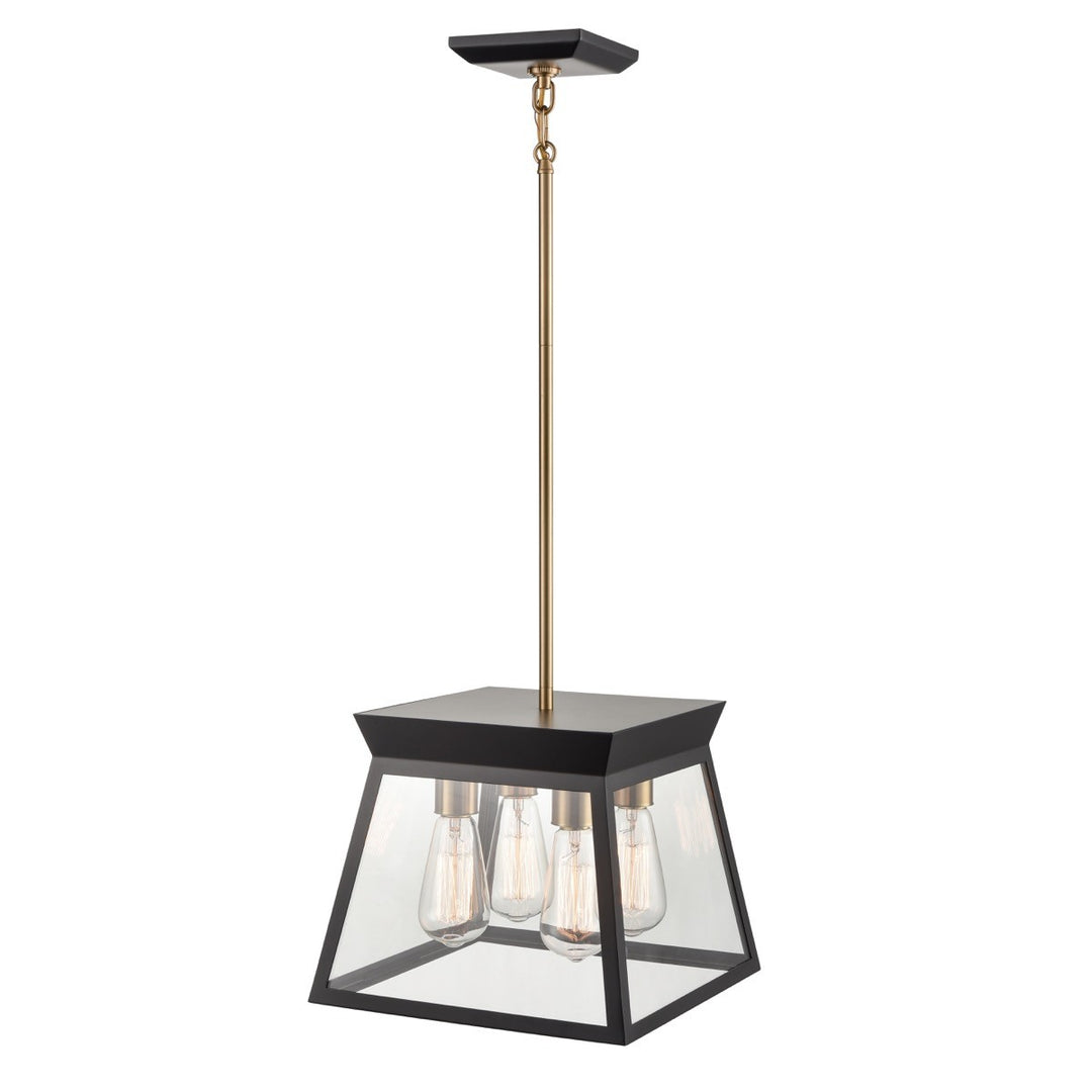 Artcraft Canada - AC11851BK - Four Light Chandelier - Lucian - Black and Brushed Brass