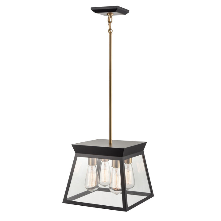 Artcraft Canada - AC11851BK - Four Light Chandelier - Lucian - Black and Brushed Brass
