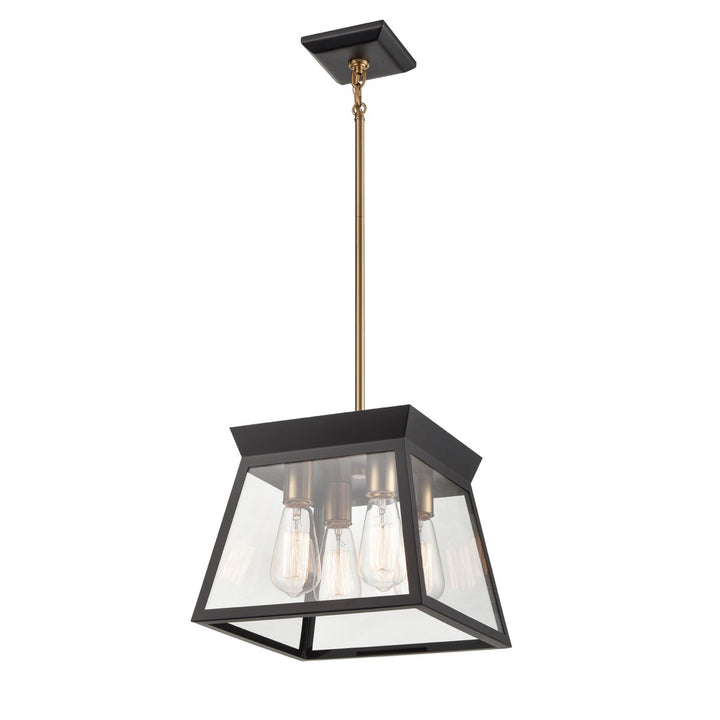 Artcraft Canada - AC11851BK - Four Light Chandelier - Lucian - Black and Brushed Brass