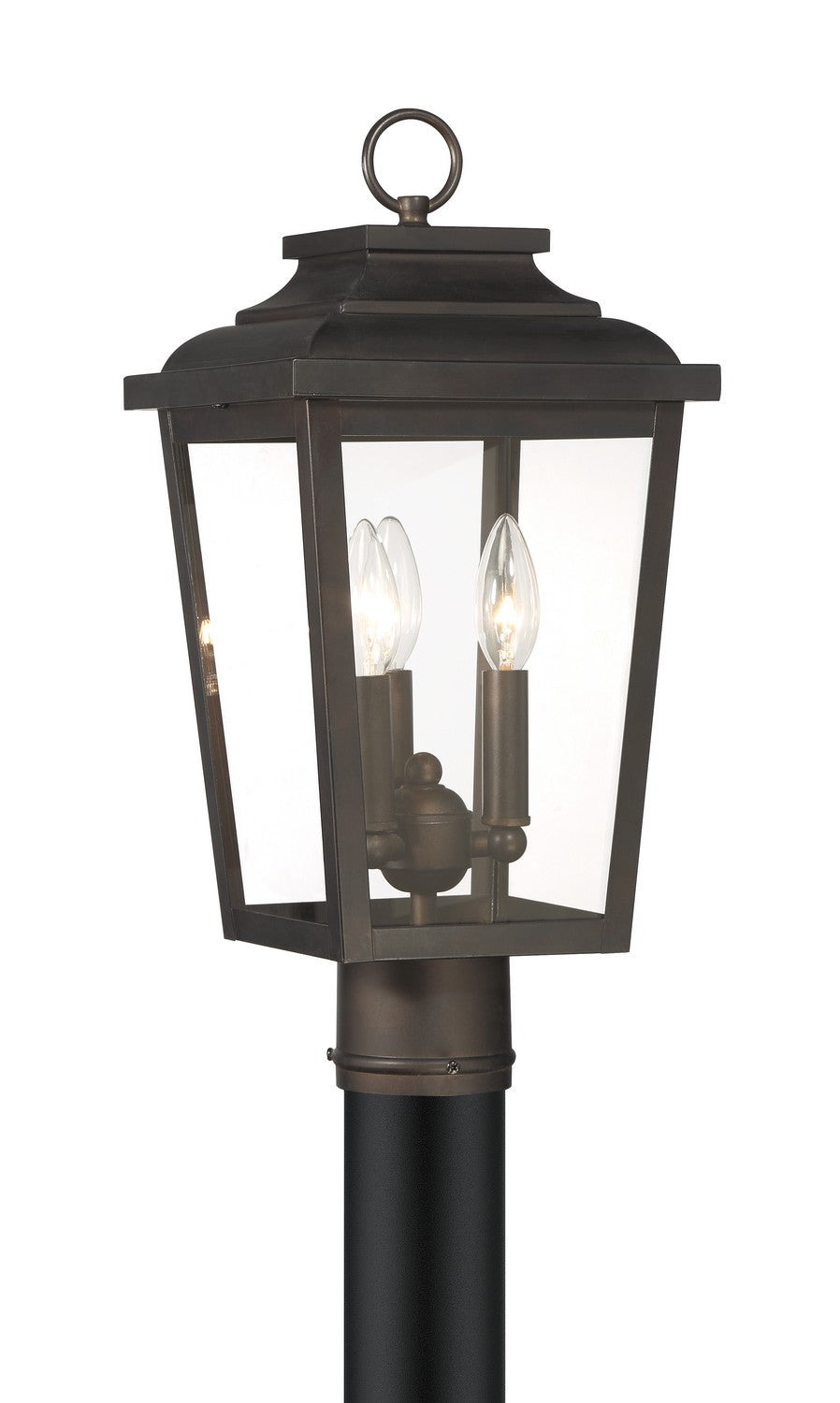 Irvington Manor Three Light Post Mount in Chelesa Bronze - available from The Lighting Shoppe, trusted by Canadian homeowners