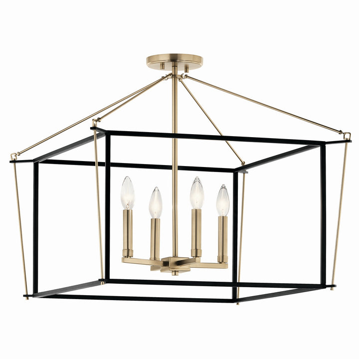 Kichler Canada - 52632CPZ - Four Light Semi Flush Mount - Eisley - Champagne Bronze