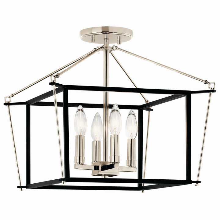 Kichler Canada - 52633PN - Four Light Semi Flush Mount - Eisley - Polished Nickel