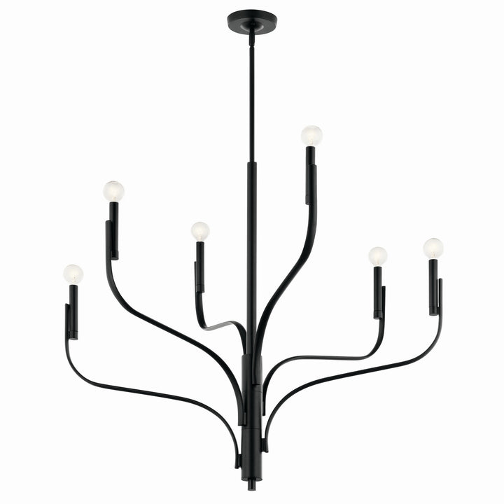 Kichler Canada - 52673BK - Six Light Chandelier - Livadia - Black