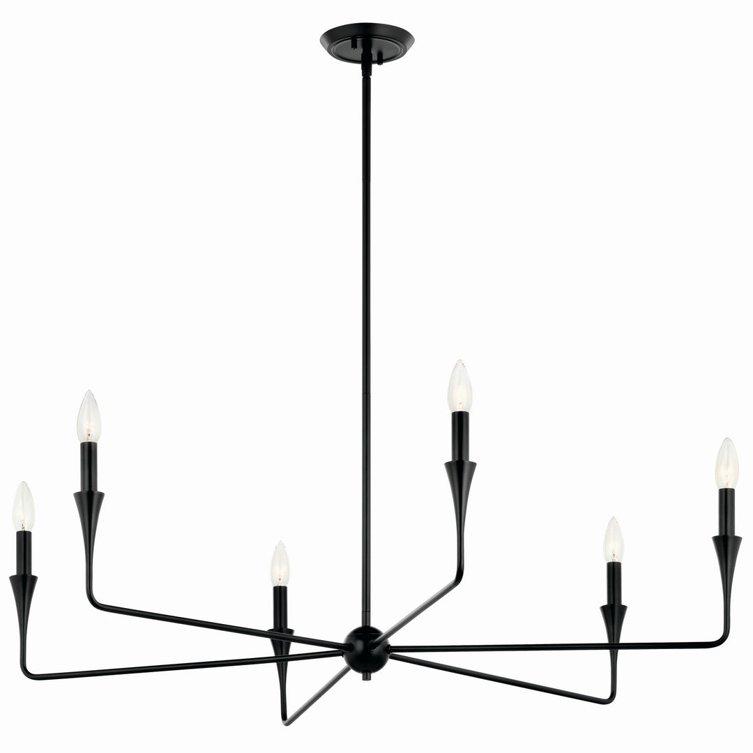Kichler Canada - 52690BK - Six Light Chandelier - Alvaro - Black