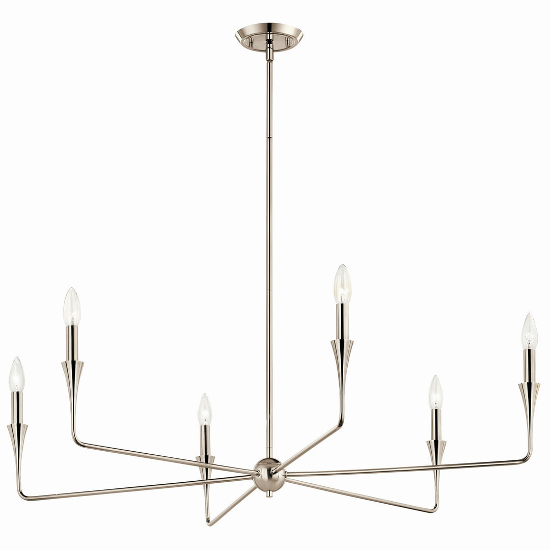 Kichler Canada - 52690PN - Six Light Chandelier - Alvaro - Polished Nickel