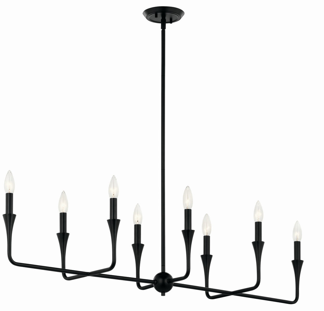 Kichler Canada - 52693BK - Eight Light Linear Chandelier - Alvaro - Black