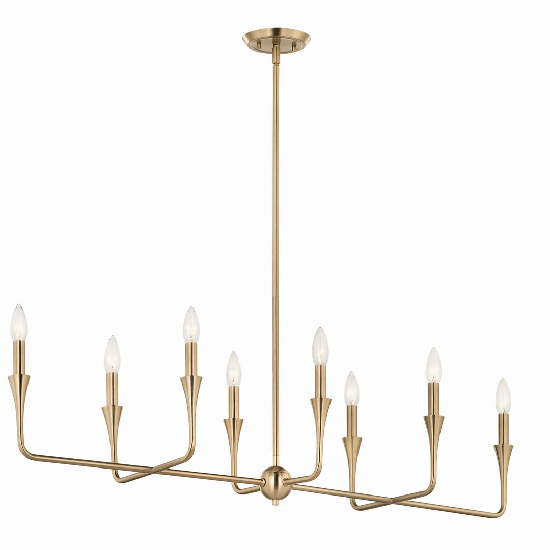 Kichler Canada - 52693CPZ - Eight Light Linear Chandelier - Alvaro - Champagne Bronze