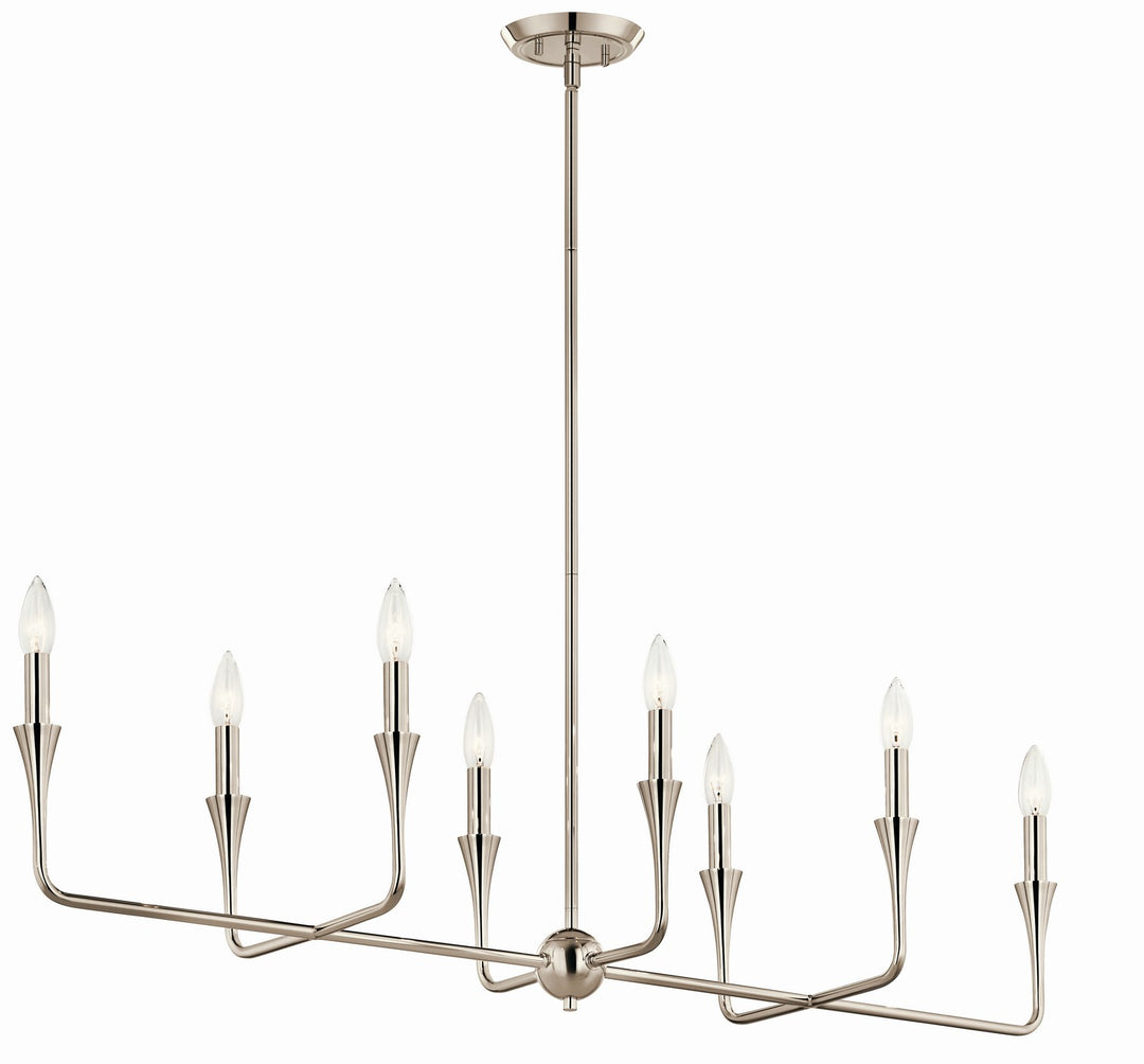 Kichler Canada - 52693PN - Eight Light Linear Chandelier - Alvaro - Polished Nickel