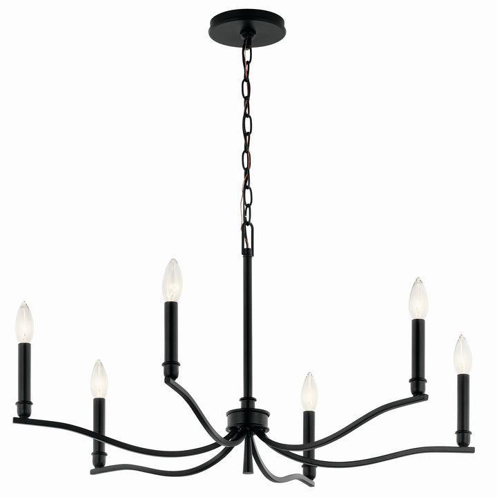 Kichler Canada - 52695BK - Six Light Chandelier - Malene - Black