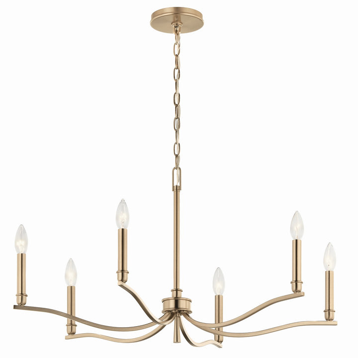Kichler Canada - 52695CPZ - Six Light Chandelier - Malene - Champagne Bronze