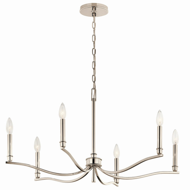 Kichler Canada - 52695PN - Six Light Chandelier - Malene - Polished Nickel