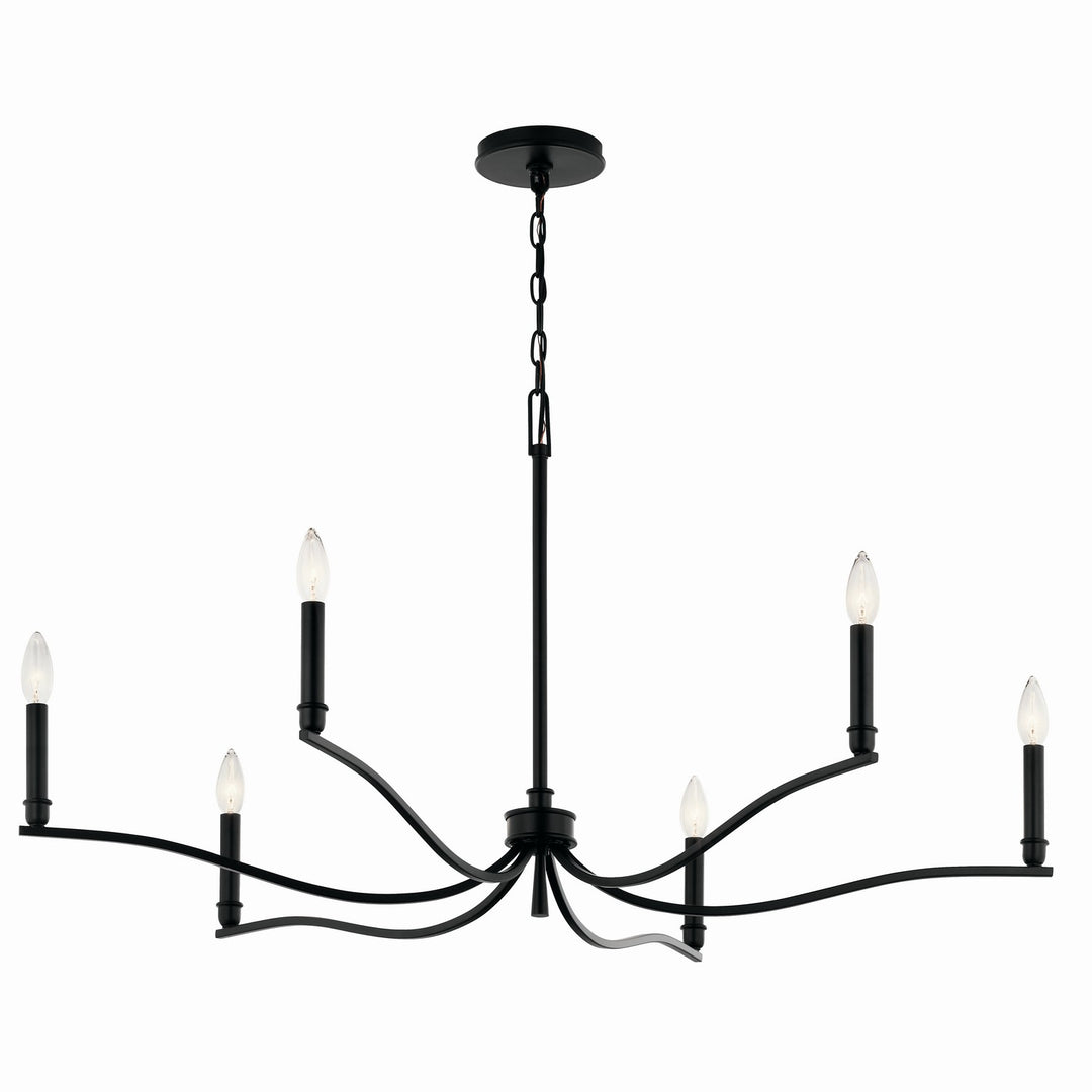 Kichler Canada - 52696BK - Six Light Chandelier - Malene - Black