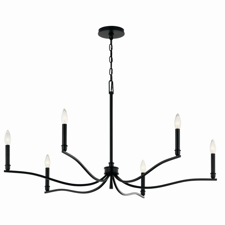 Kichler Canada - 52696BK - Six Light Chandelier - Malene - Black
