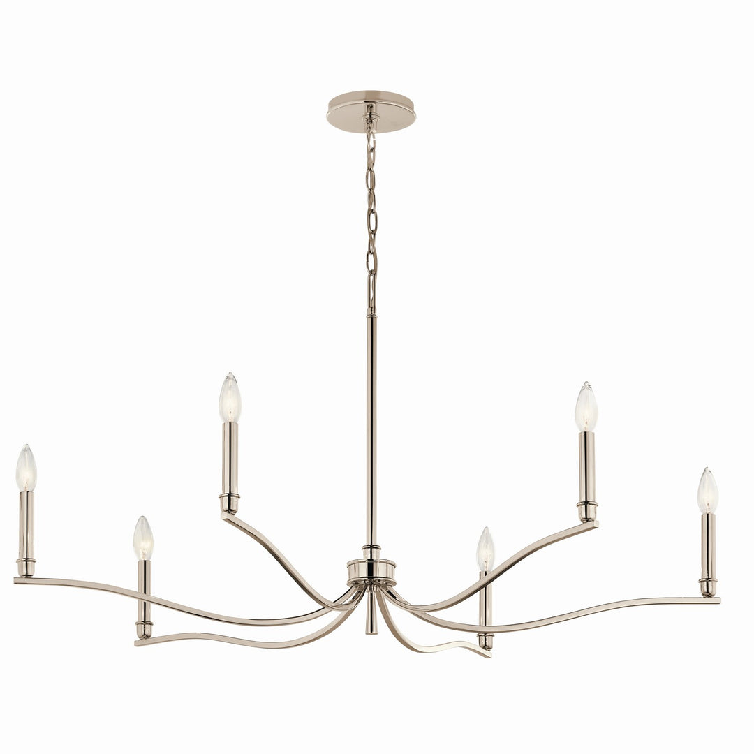 Kichler Canada - 52696PN - Six Light Chandelier - Malene - Polished Nickel