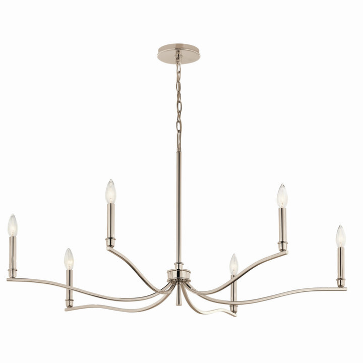 Kichler Canada - 52696PN - Six Light Chandelier - Malene - Polished Nickel