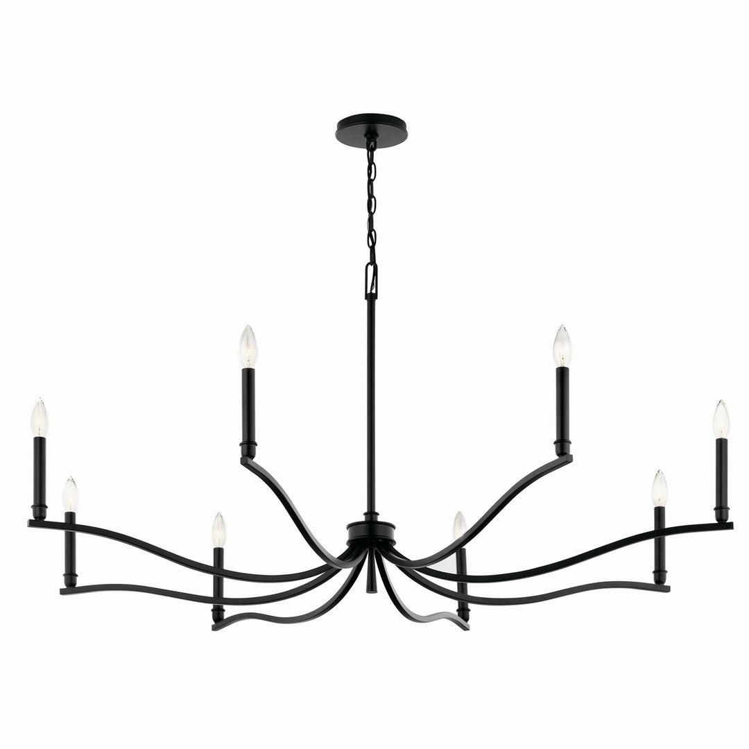 Kichler Canada - 52697BK - Eight Light Chandelier - Malene - Black