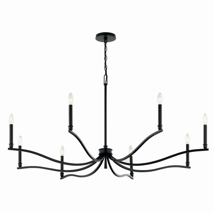 Kichler Canada - 52697BK - Eight Light Chandelier - Malene - Black