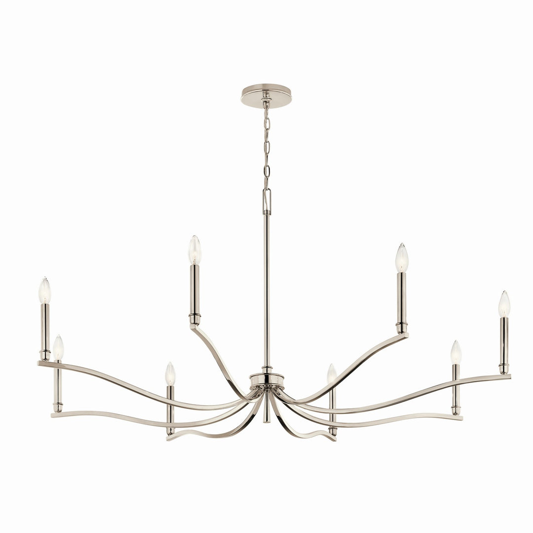 Kichler Canada - 52697PN - Eight Light Chandelier - Malene - Polished Nickel