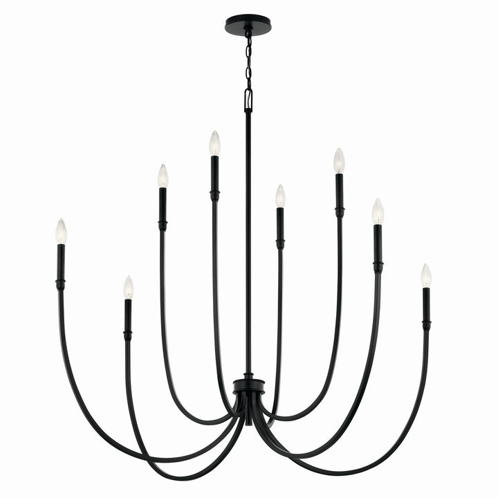 Kichler Canada - 52699BK - Eight Light Foyer Chandelier - Malene - Black
