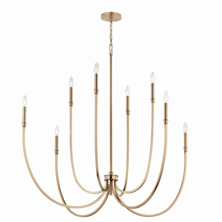 Kichler Canada - 52699CPZ - Eight Light Foyer Chandelier - Malene - Champagne Bronze