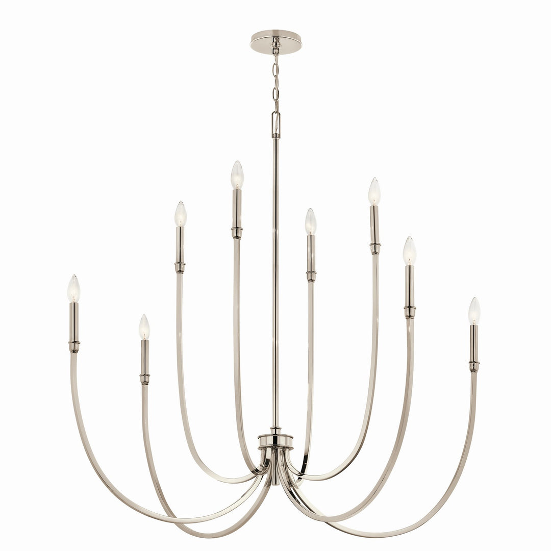 Kichler Canada - 52699PN - Eight Light Foyer Chandelier - Malene - Polished Nickel