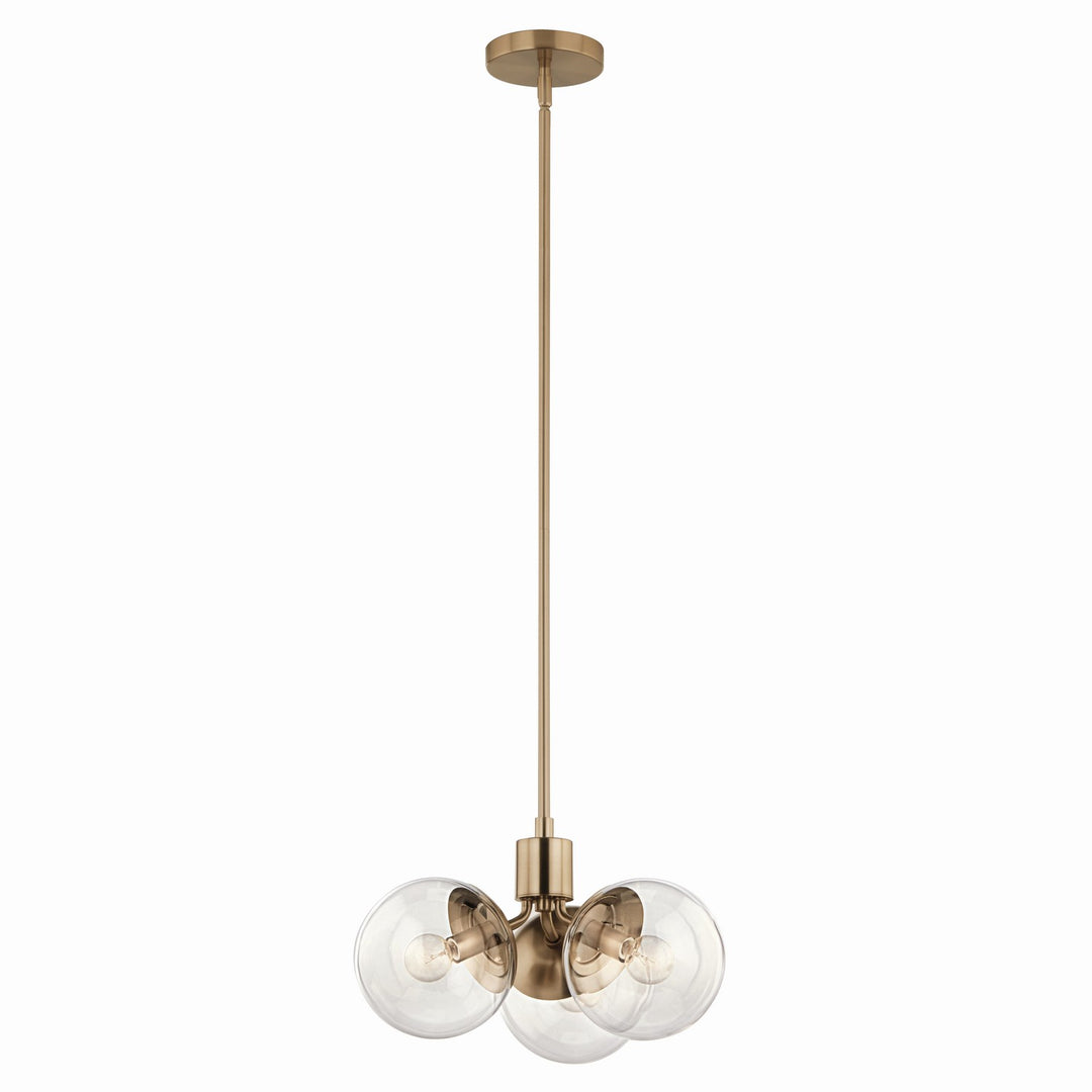 Kichler Canada - 52700CPZCLR - Three Light Chandelier/Semi Flush - Silvarious - Champagne Bronze