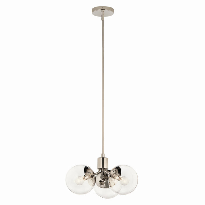 Kichler Canada - 52700PNCLR - Three Light Chandelier/Semi Flush - Silvarious - Polished Nickel