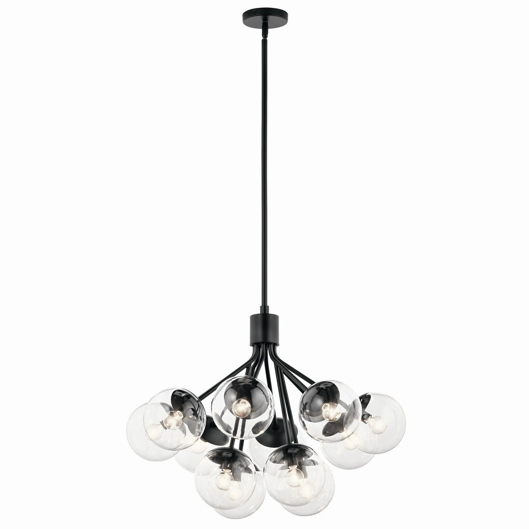 Kichler Canada - 52701BKCLR - 12 Light Chandelier Convertible - Silvarious - Black