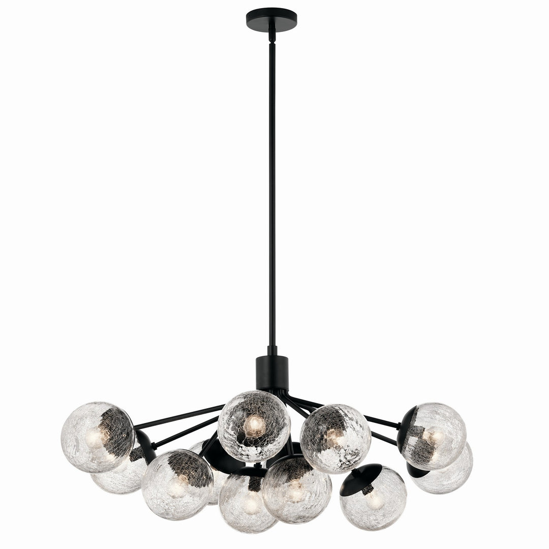 Kichler Canada - 52703BK - 12 Light Linear Chandelier Convertible - Silvarious - Black