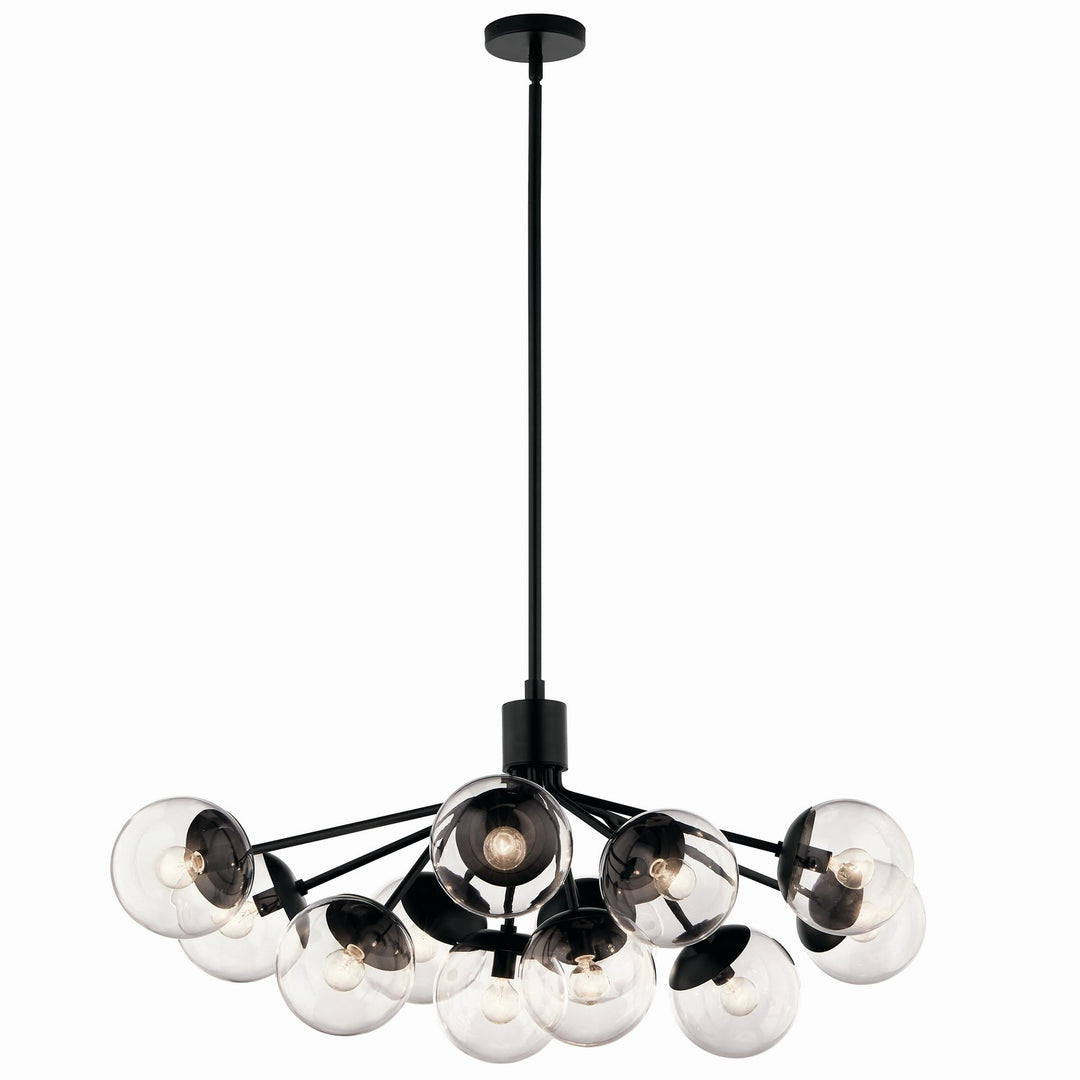 Kichler Canada - 52703BKCLR - 12 Light Linear Chandelier Convertible - Silvarious - Black