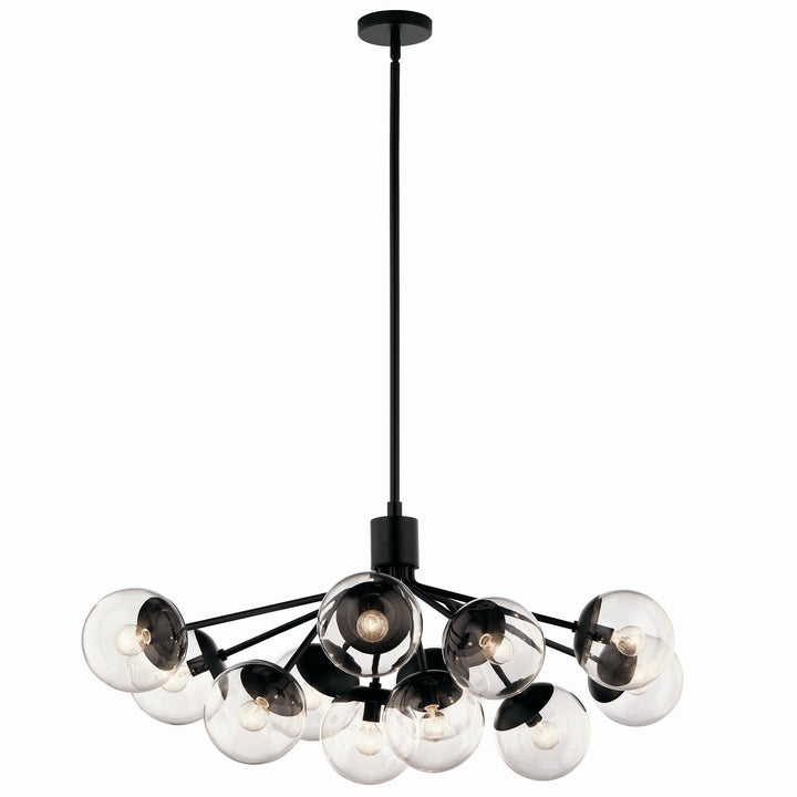 Kichler Canada - 52703BKCLR - 12 Light Linear Chandelier Convertible - Silvarious - Black