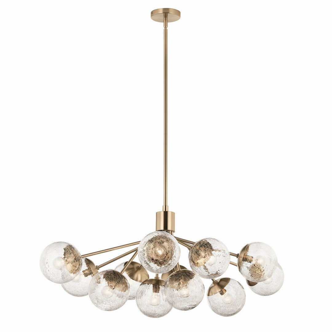Kichler Canada - 52703CPZ - 12 Light Linear Chandelier Convertible - Silvarious - Champagne Bronze