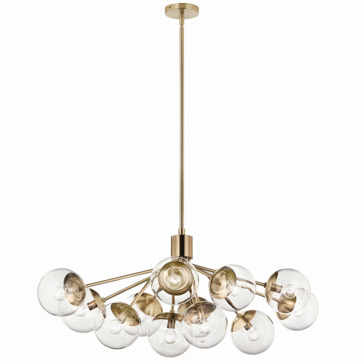 Kichler Canada - 52703CPZCLR - 12 Light Linear Chandelier Convertible - Silvarious - Champagne Bronze