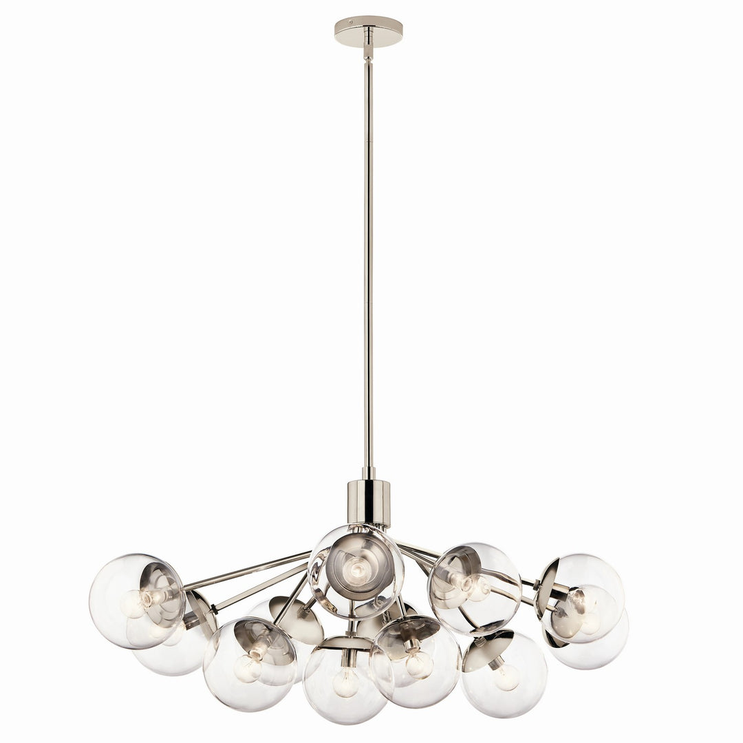 Kichler Canada - 52703PNCLR - 12 Light Linear Chandelier Convertible - Silvarious - Polished Nickel