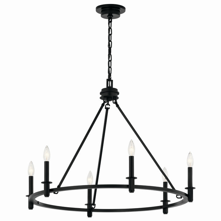Kichler Canada - 52705BK - Six Light Chandelier - Carrick - Black