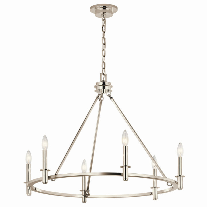Kichler Canada - 52705PN - Six Light Chandelier - Carrick - Polished Nickel