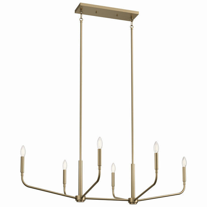 Kichler Canada - 52721CPZ - Six Light Linear Chandelier - Madden - Champagne Bronze