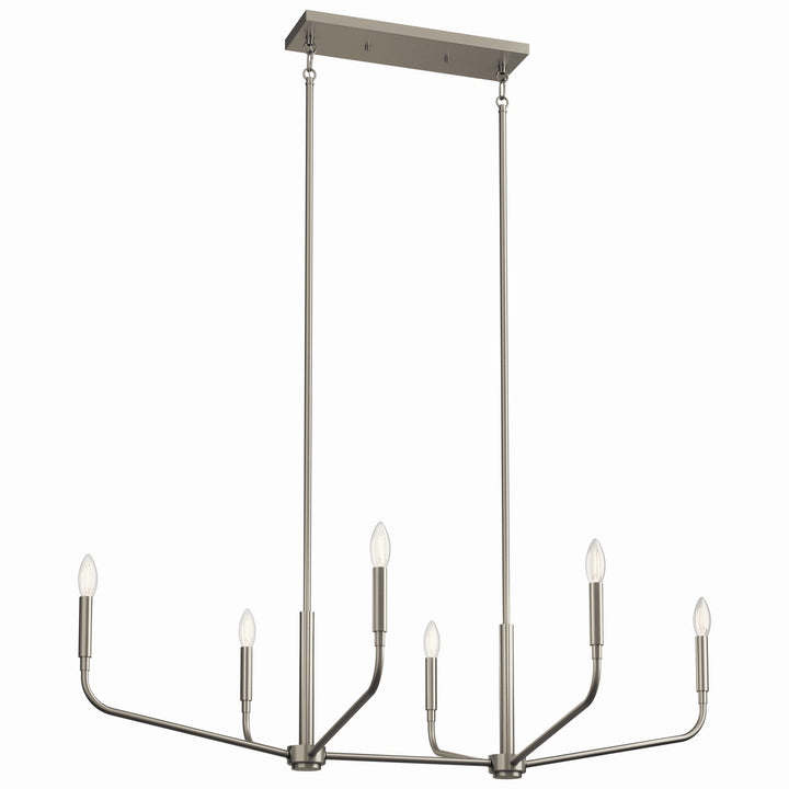 Kichler Canada - 52721NI - Six Light Linear Chandelier - Madden - Brushed Nickel