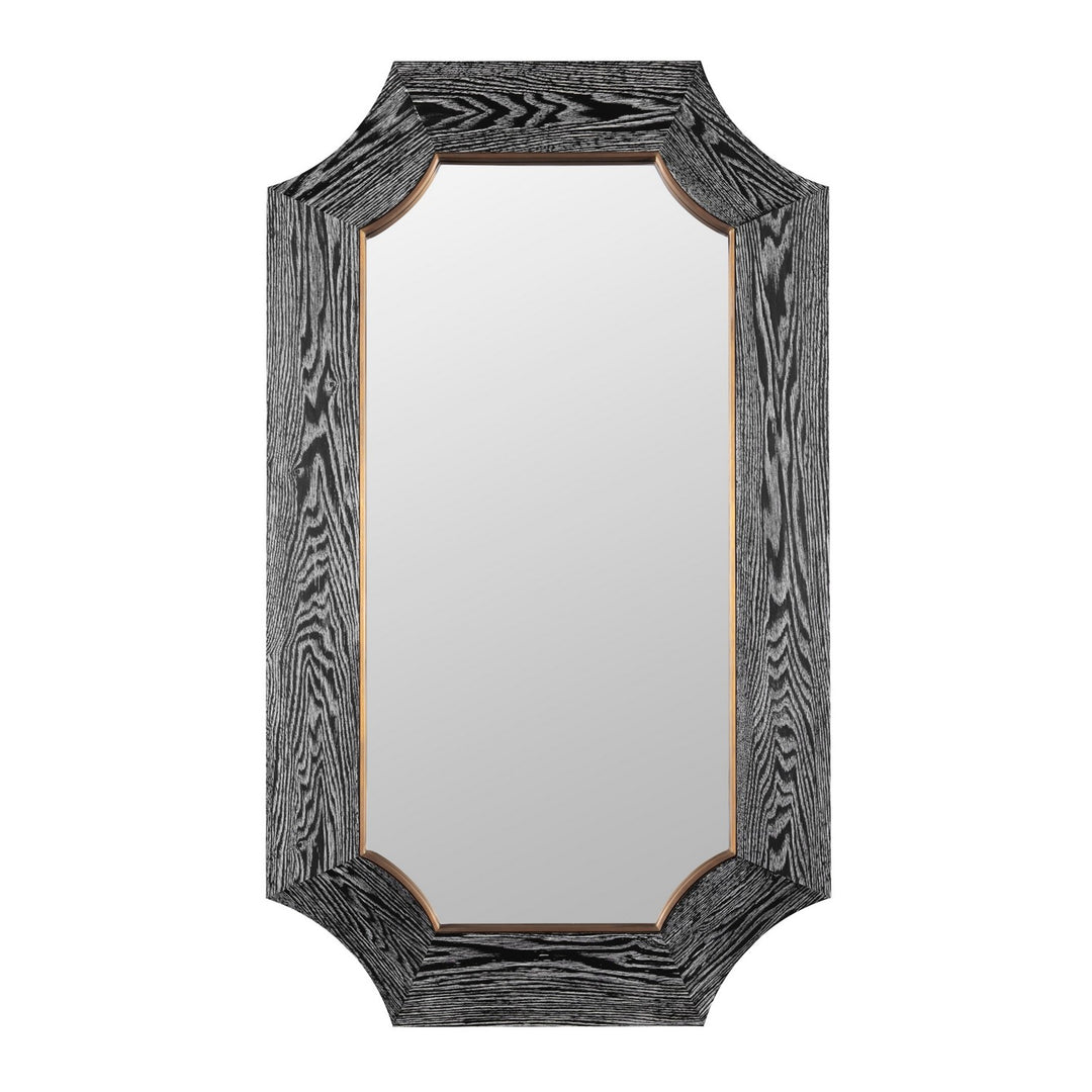 Farra Wall Mirror in Cerused Black/Weathered Brass - available from The Lighting Shoppe, trusted by Canadian homeowners
