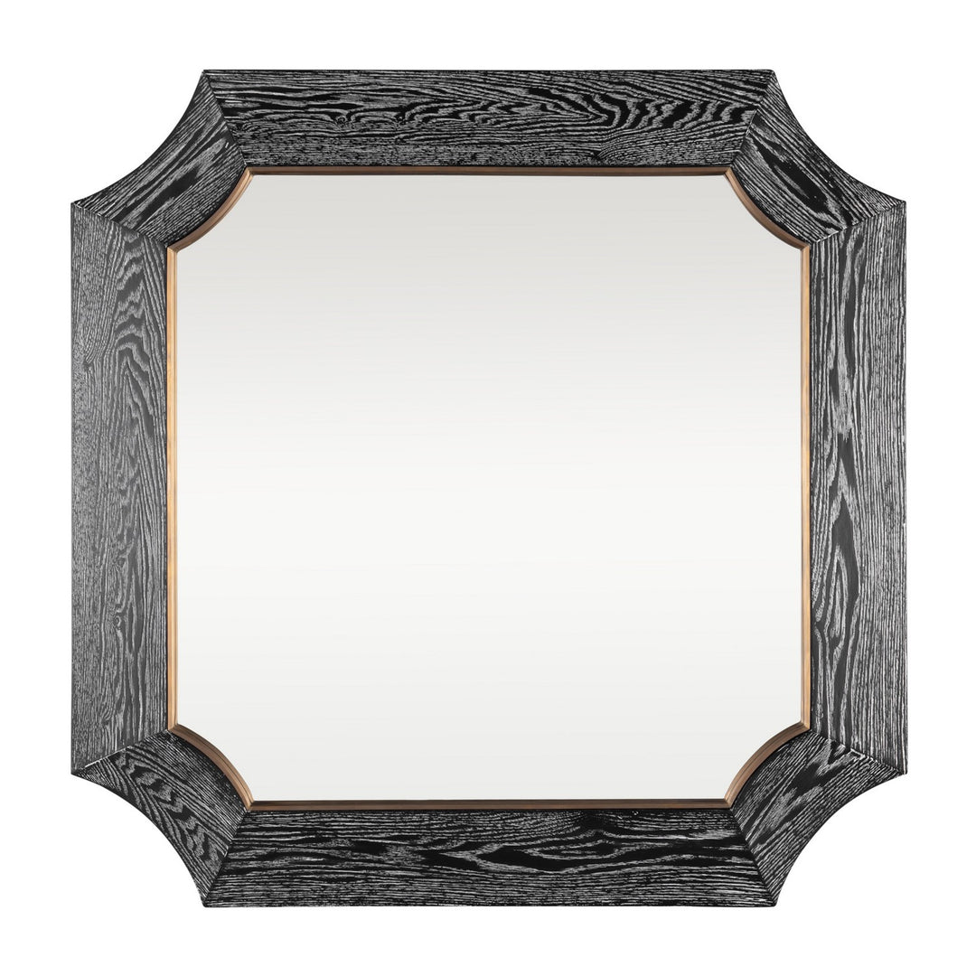 Farra Wall Mirror in Cerused Black/Weathered Brass - available from The Lighting Shoppe, trusted by Canadian homeowners