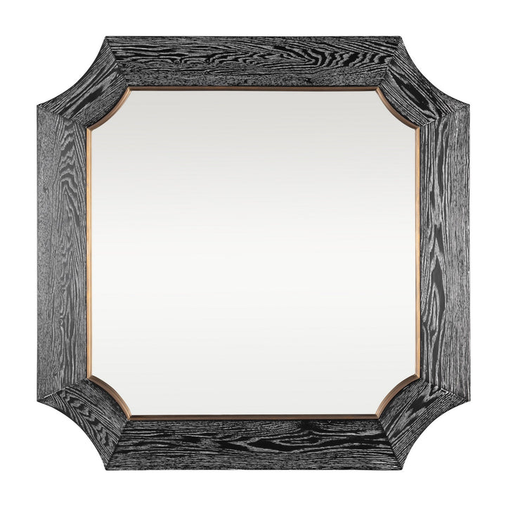 Farra Wall Mirror in Cerused Black/Weathered Brass - available from The Lighting Shoppe, trusted by Canadian homeowners
