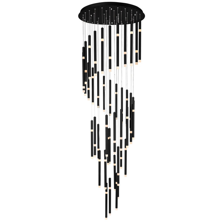 Flute LED Chandelier in Black - available from The Lighting Shoppe, trusted by Canadian homeowners