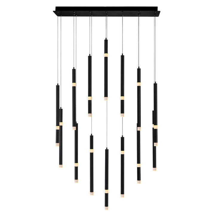 Flute LED Chandelier in Black - available from The Lighting Shoppe, trusted by Canadian homeowners