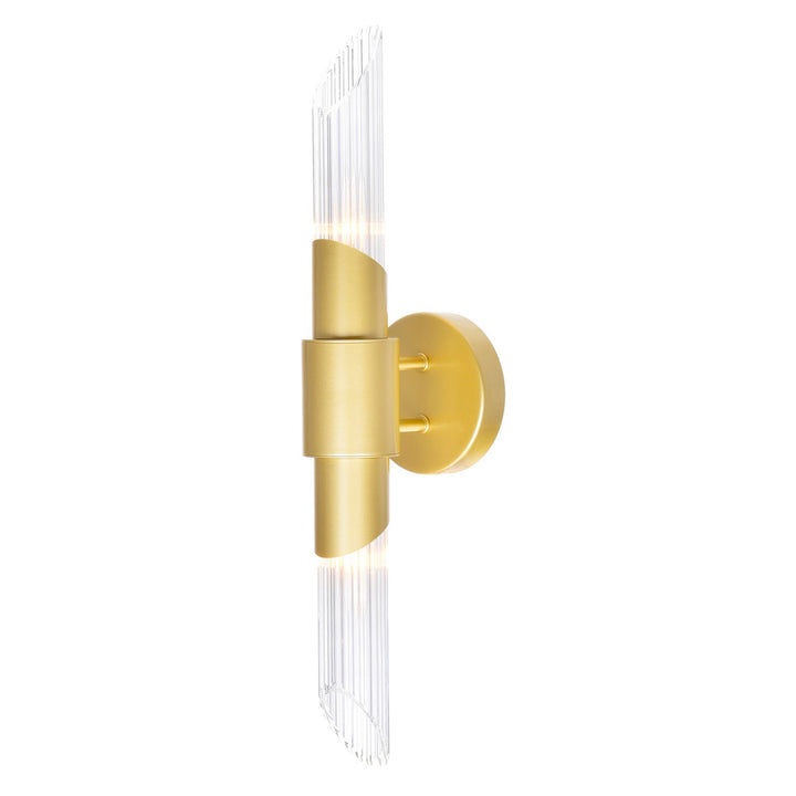 Croissant Two Light Wall Sconce in Satin Gold - available from The Lighting Shoppe, trusted by Canadian homeowners