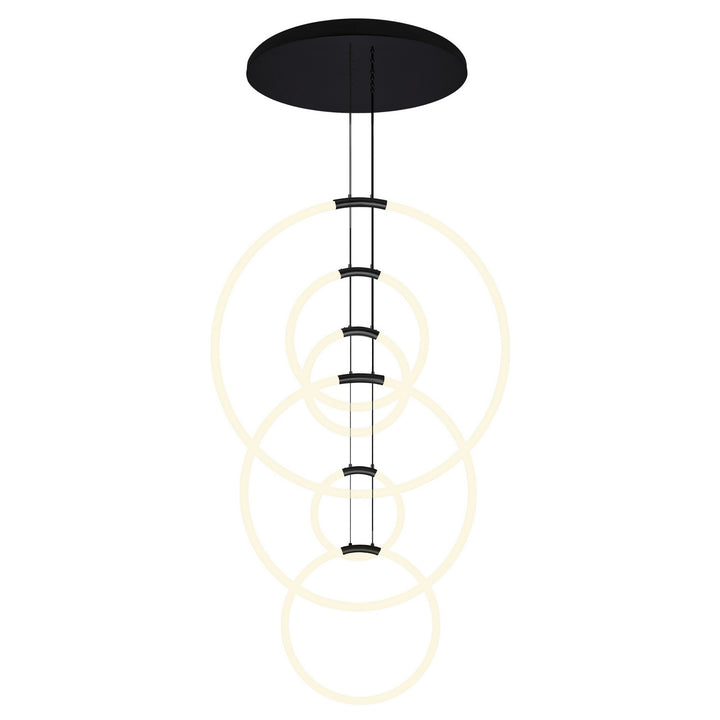 Hoops LED Chandelier in Black - available from The Lighting Shoppe, trusted by Canadian homeowners
