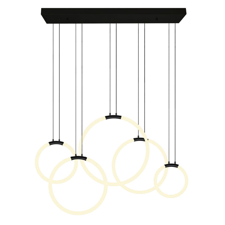 Hoops LED Chandelier in Black - available from The Lighting Shoppe, trusted by Canadian homeowners