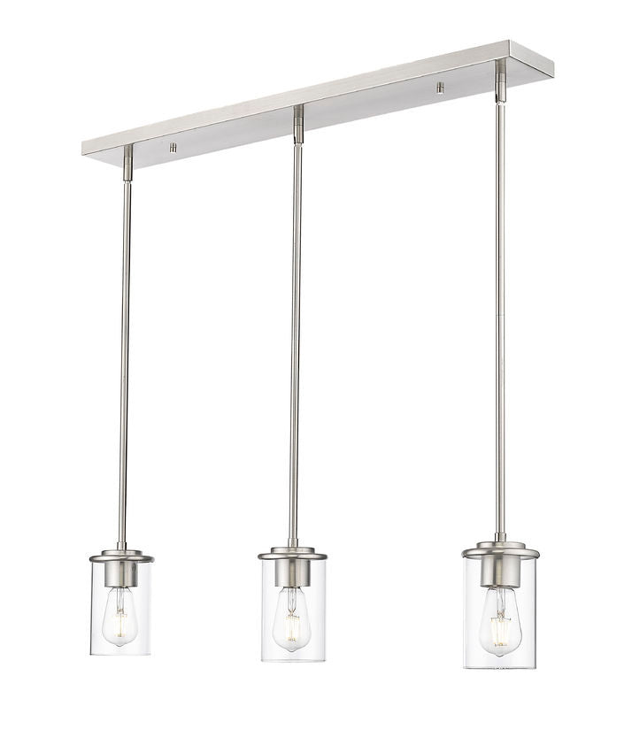 Thayer Three Light Pendant in Brushed Nickel - available from The Lighting Shoppe, trusted by Canadian homeowners