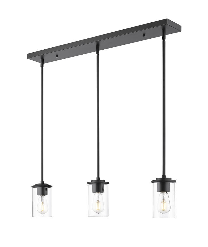 Thayer Three Light Pendant in Matte Black - available from The Lighting Shoppe, trusted by Canadian homeowners